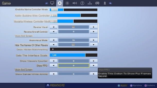 How to see FPS on Fortnite PS4