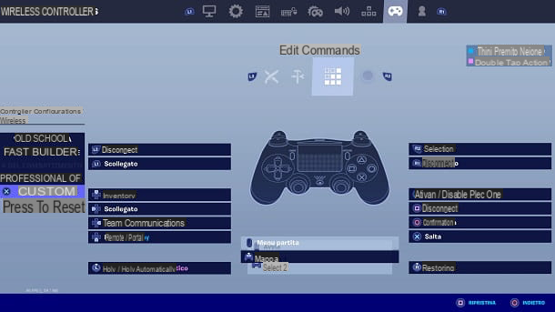 How to change commands on Fortnite PS4